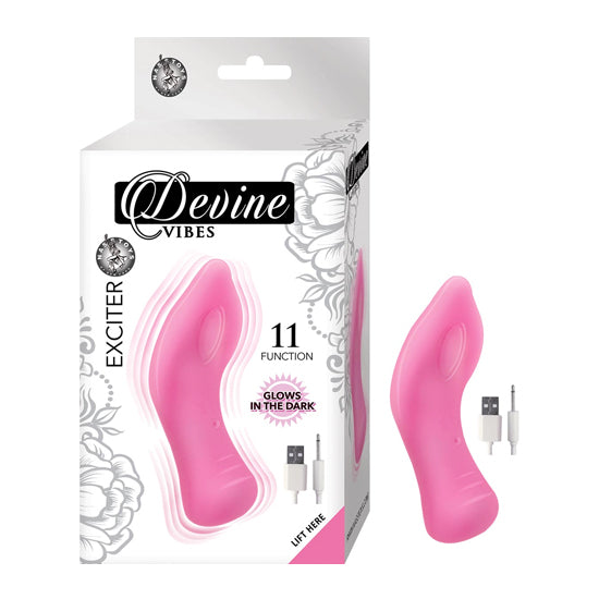 Vibrador Devine Vibes Exciter-Glow in the Dark Pink - Cake Sex Shop