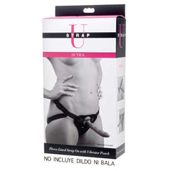 Arnés Su Sutra Fleece-Lined Strap On Harness With Vibrator Poch - Cake Sex Shop