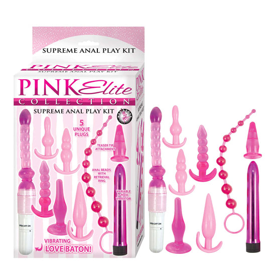 Set Pink Elite Collection Supreme Anal Play Kit - Cake Sex Shop