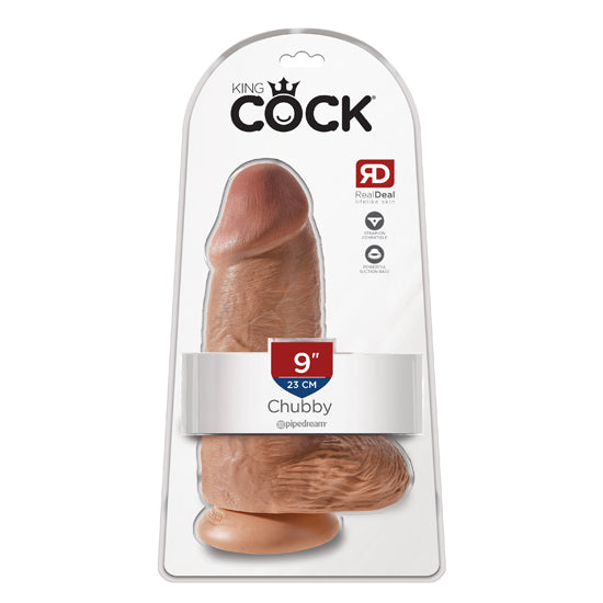 Dildo King Cock 9" Chubby Tan - Cake Sex Shop