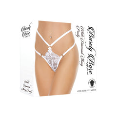 Tanga White Diamond Thong Panty - Cake Sex Shop 2 3