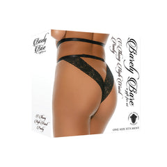 Tanga V-Thong High Waist Panty, Black - Cake Sex Shop 2 3