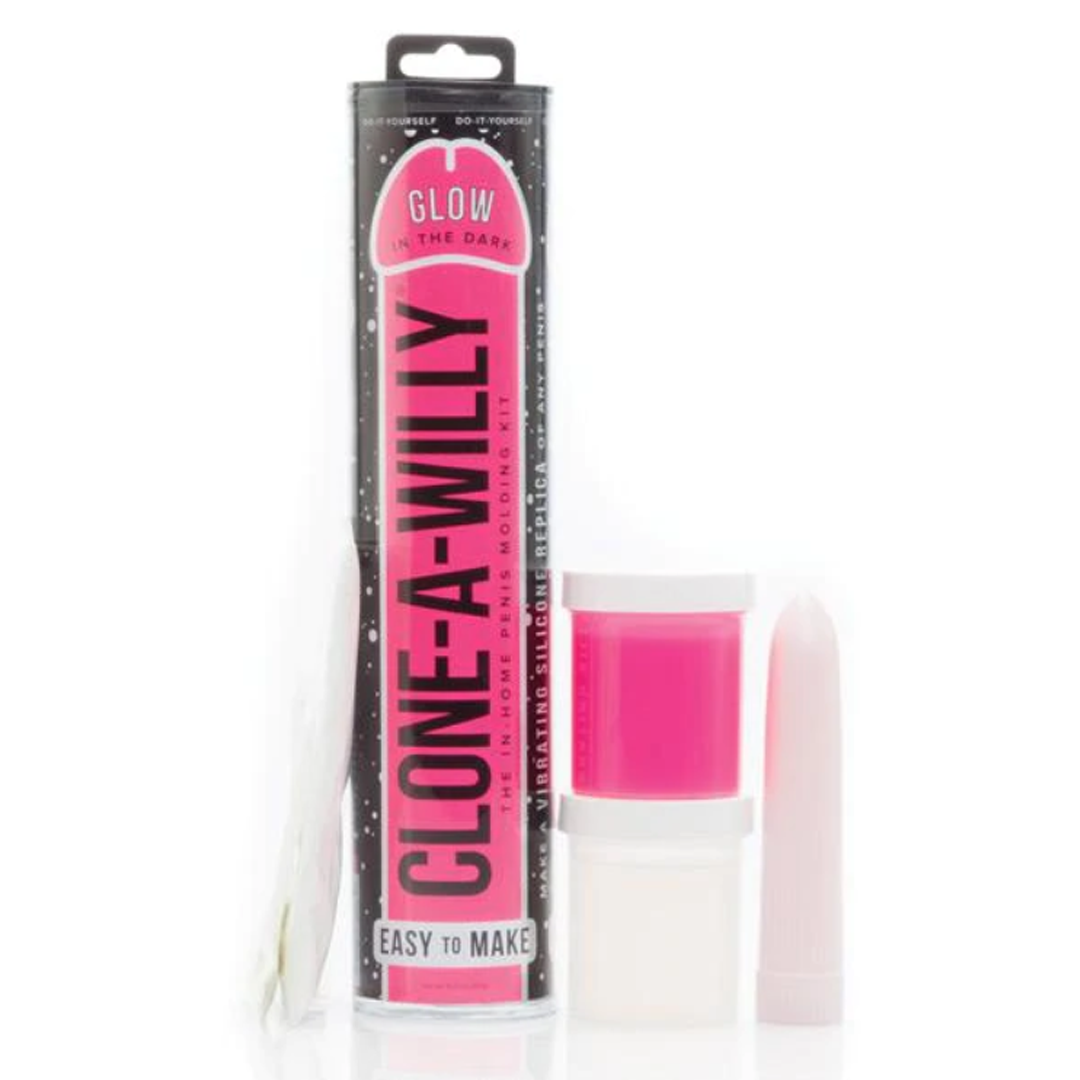 Dildo Kit Molde de Penes Glow in the Dark Hot Pink - Cake Sex Shop