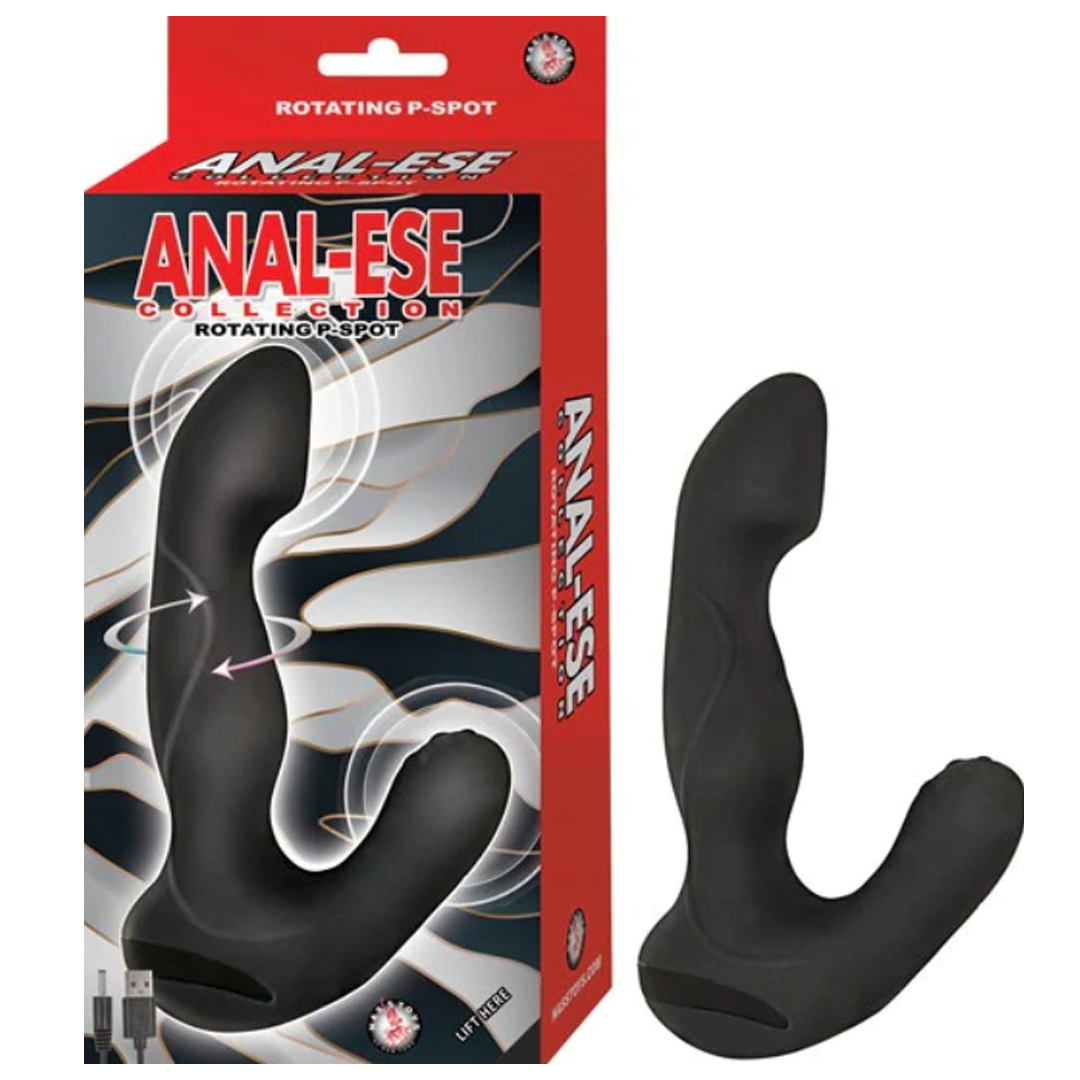 Masajeador de Próstata Anal Ese Collection Rotating P Spot Vibe Black - Cake Sex Shop