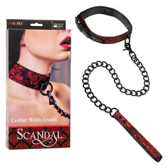 Collar Scandal Collar With Leash - Cake Sex Shop