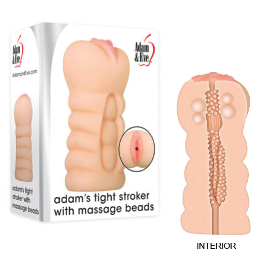 Masturbador Adams Tight Stroker With Massage Beads - Cake Sex Shop