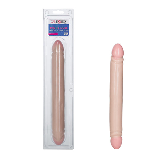 Dildo Smooth Double Dong 12" - Ivory - Cake Sex Shop