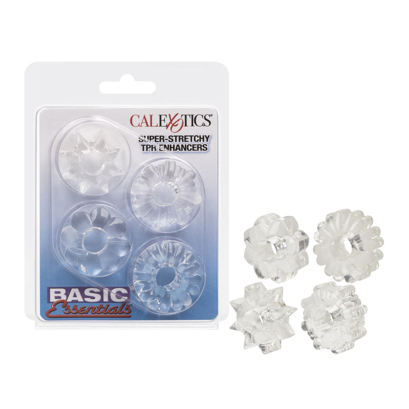 Anillo Basic Essentials Super Stretch TPR Enhancers- Clear - Cake Sex Shop