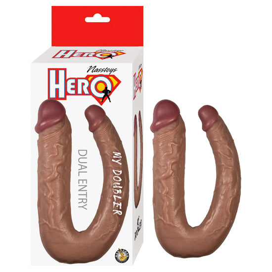 Dildo Hero My Doubler 7" - Brown - Cake Sex Shop