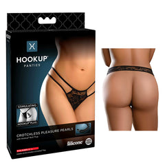 Plug Hookup Panties Crotchless Pleasure Pearls - Cake Sex Shop