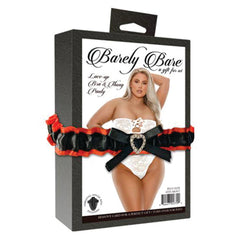 Conjunto Lace Up Bra & Thong Panty, Plus Size White - Cake Sex Shop 2 3