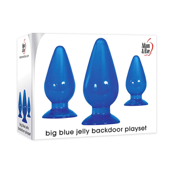 Set Plugs Big Blue Jelly Backdoor Playset - Cake Sex Shop