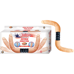 Dildo Doble All American Whoppers Xxxtreme Vibrating & Fully Bendable Double Dong - Cake Sex Shop