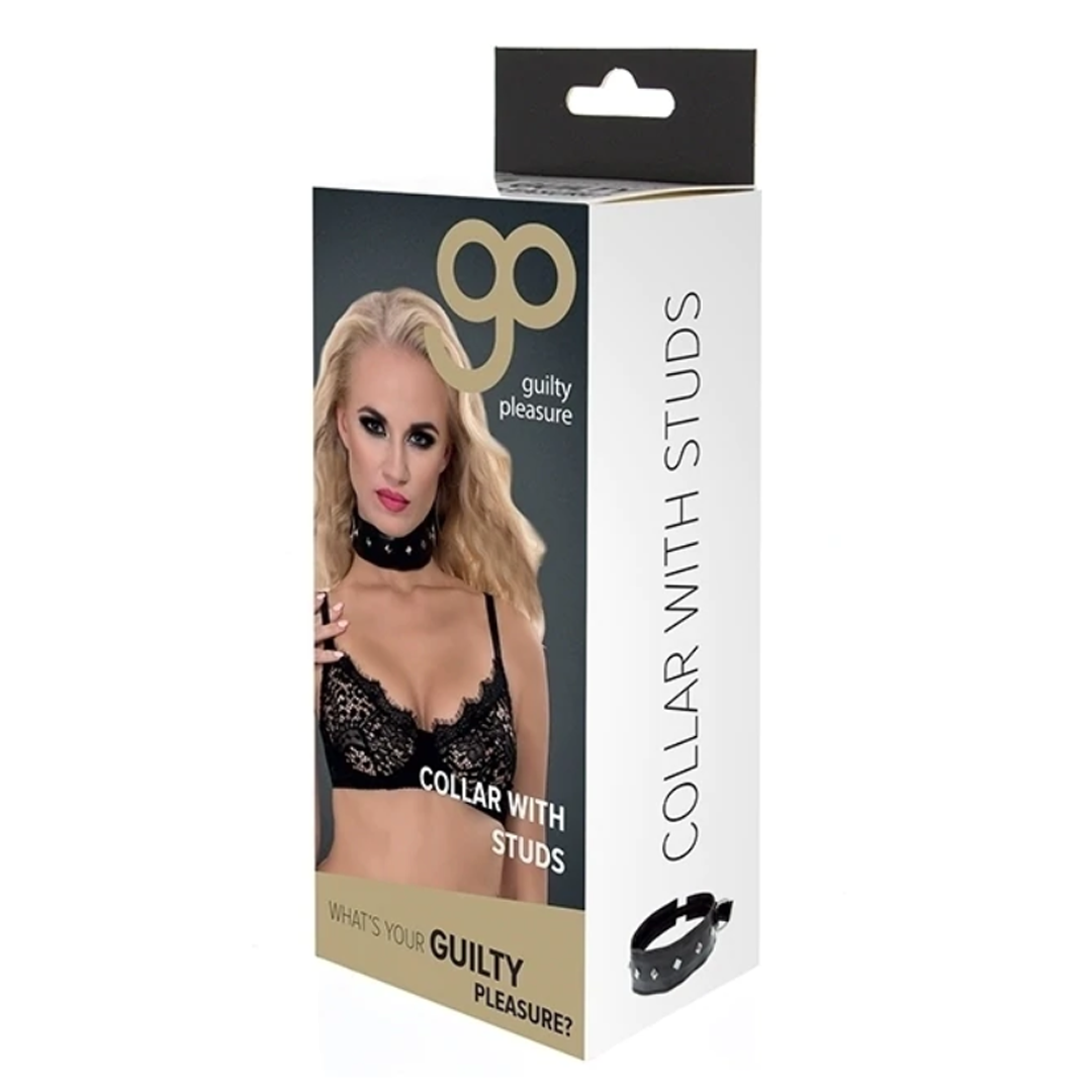 Collar With Studs 2 Black - Guilty Pleasure - Cake Sex Shop