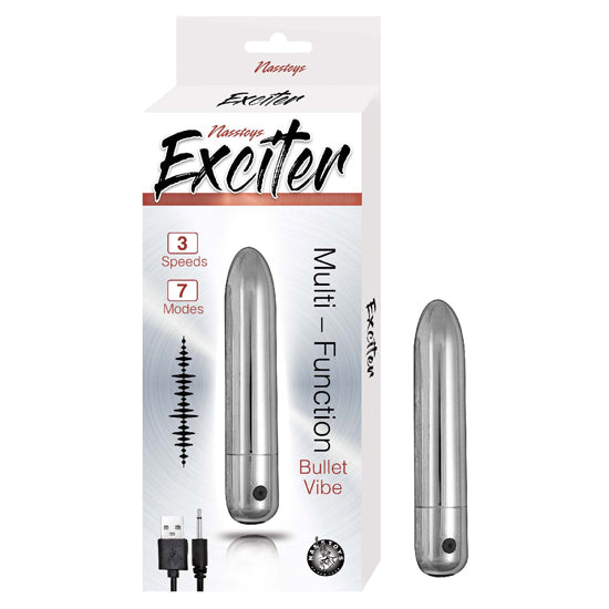 Vibrador Exciter Power Bullet-Silver - Cake Sex Shop