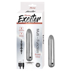 Vibrador Exciter Power Bullet-Silver - Cake Sex Shop