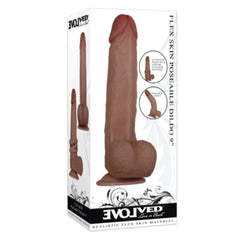 Dildo Flexskin Poseable Dildo 9" Dark - Cake Sex Shop