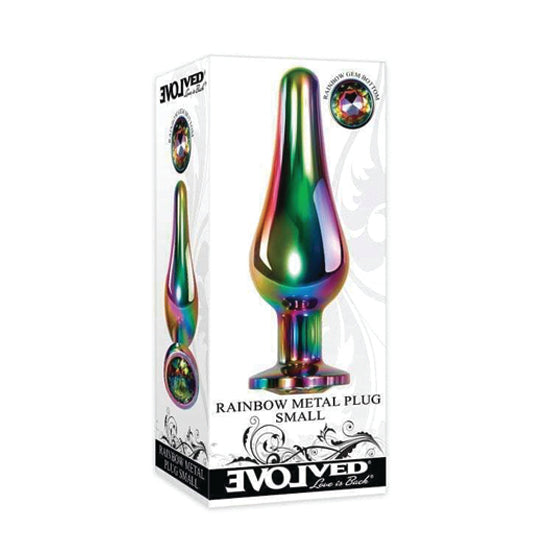 Plug Anal Rainbow Metal Plug Small - Cake Sex Shop