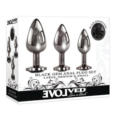 Set Anal Gem Black Anal Plug - Cake Sex Shop