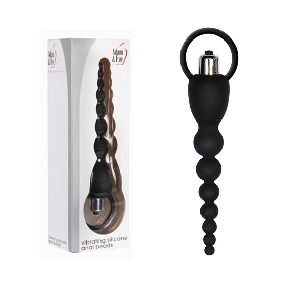Perlas Adam & Eve Silicone Vibrating Anal Beads- Black - Cake Sex Shop