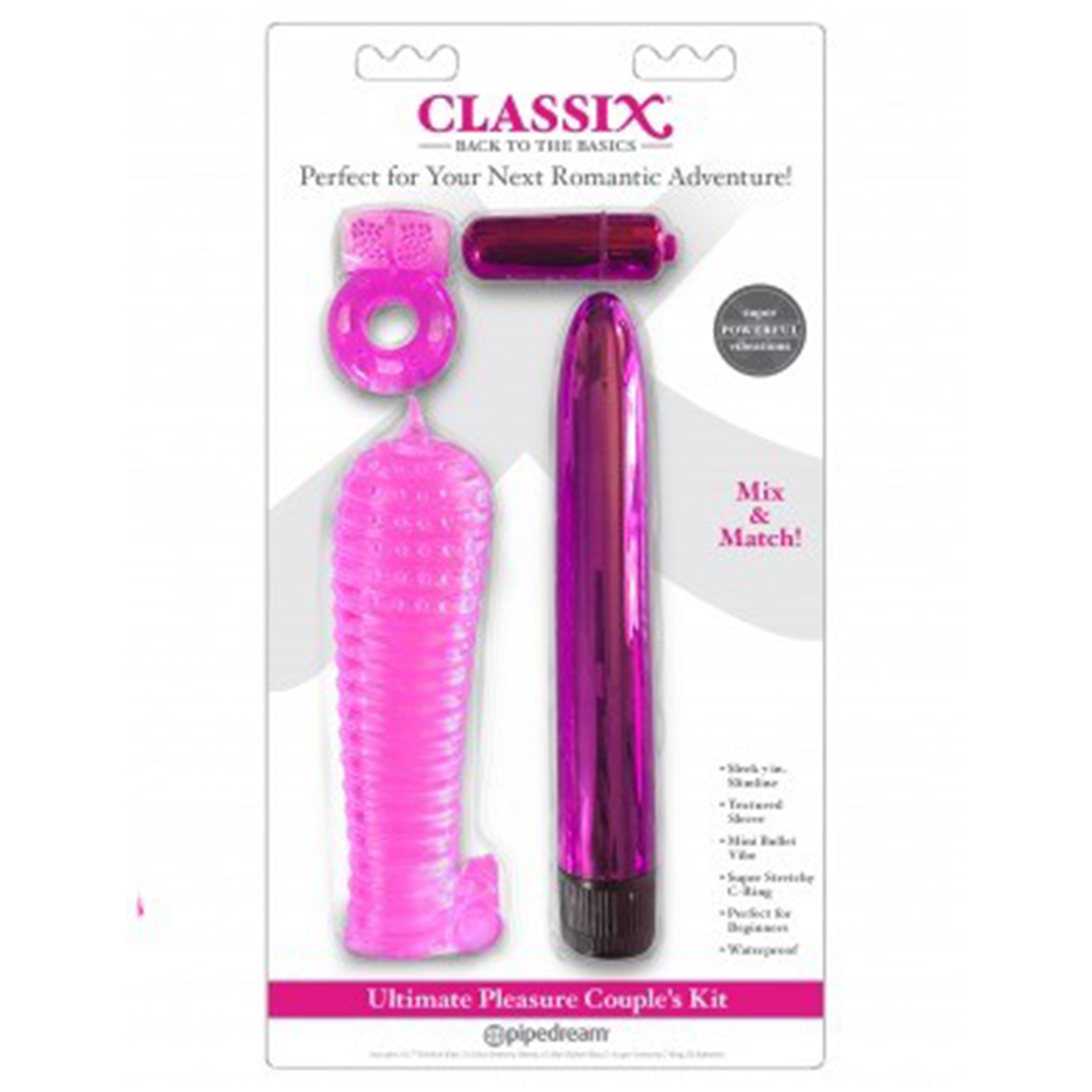 Set Classix Ultimate Pleasure Couples Kit Pink - Cake Sex Shop