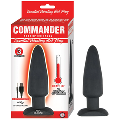 Plug Anal Commander Essential Vibrating Hot Plug-Black - Cake Sex Shop