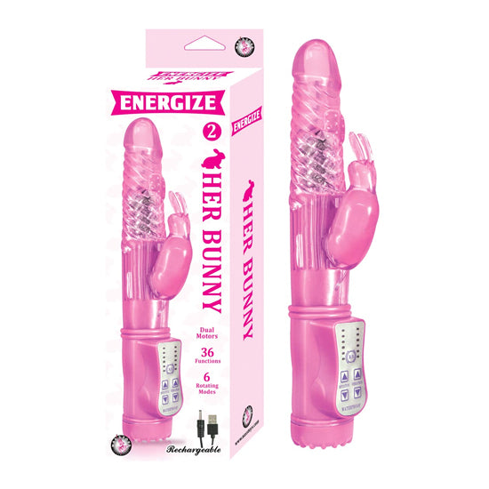 Vibrador Energize Her Bunny 2 - Pink - Cake Sex Shop