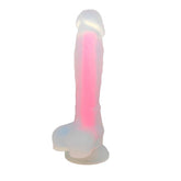 Dildo Dildo Silicon Mediano Glow In The Dark Pink - Cake Sex Shop