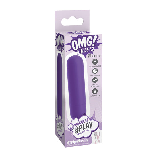 Vibrador OMG! Bullets #Play Rechargeable Bullet – Purple - Cake Sex Shop