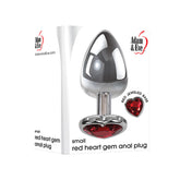 Plug Anal Heart Red Gem de Adam and Eve Small - Cake Sex Shop