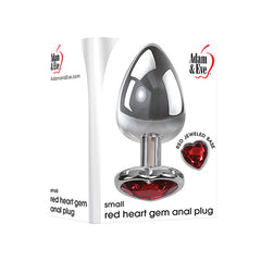 Plug Anal Heart Red Gem de Adam and Eve Small - Cake Sex Shop