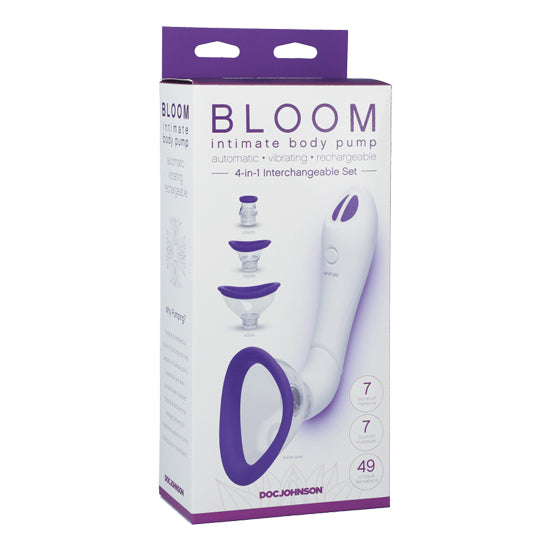 Bomba Bloom Intimate Body Pump Purple-White - Cake Sex Shop