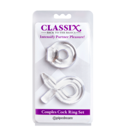 Anillo Classix Couples Cock Ring Set - Clear - Cake Sex Shop