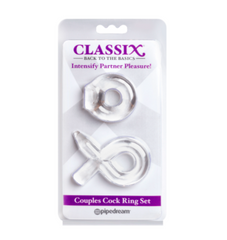 Anillo Classix Couples Cock Ring Set - Clear - Cake Sex Shop
