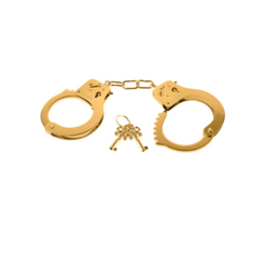 Esposas Fetish Fantasy Gold Metal Cuffs - Gold - Cake Sex Shop 2