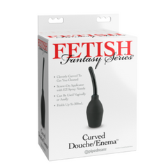 Ducha Anal Fetish Fantasy Series Curved Douche/Enema - Black - Cake Sex Shop