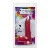Dildo Crystal Jellies - 18 cm Thin Cock With Balls - Pink - Cake Sex Shop