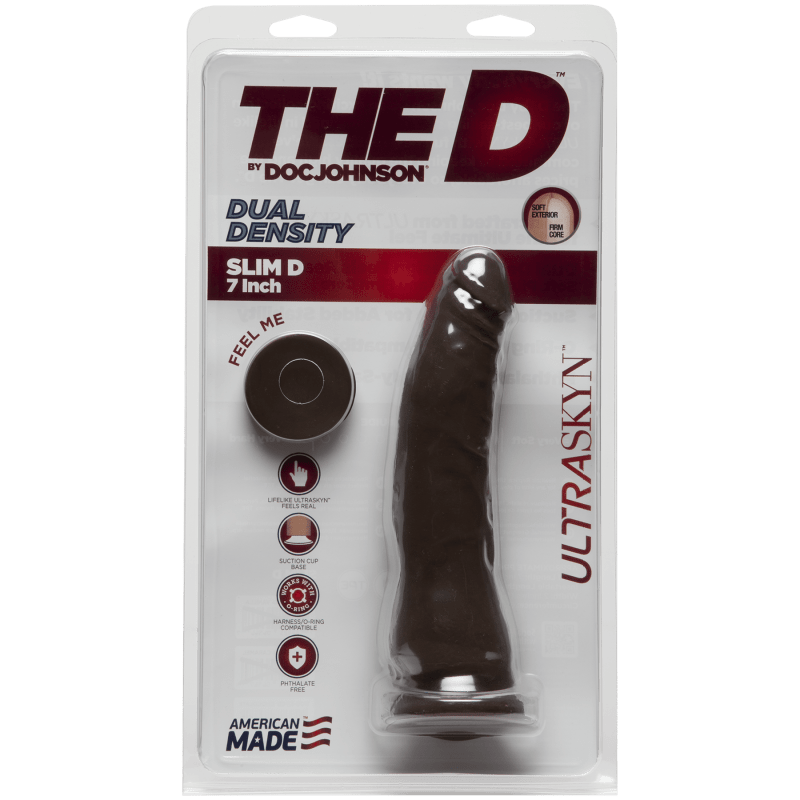Dildo The D Ultraskyn 7" (Chocolate) - Cake Sex Shop