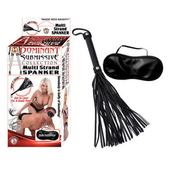 Azotador Dominant Submissive Multi Strand Spanker – Black - Cake Sex Shop