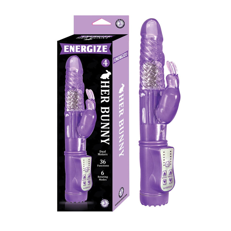 Vibrador Energize Her Bunny 4-Purple - Cake Sex Shop