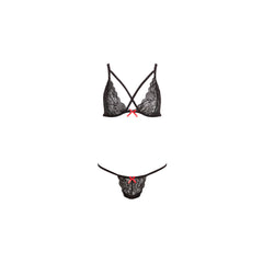 Conjunto Bralette X Strap Bralette Set, Black - Cake Sex Shop 2 3