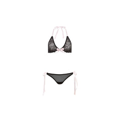 Conjunto Bralette Ribbon Tie Bralette Set, Black - Cake Sex Shop 2
