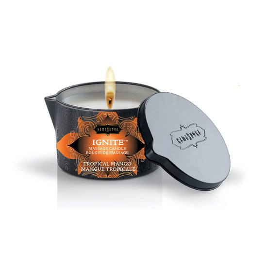 Vela Ignite Mássage Candle Tropical Mango de Kamasutra - Cake Sex Shop