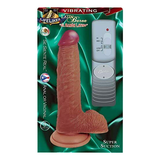 Dildo Lifelike-Vibrating Latin Baron 5" - Cake Sex Shop