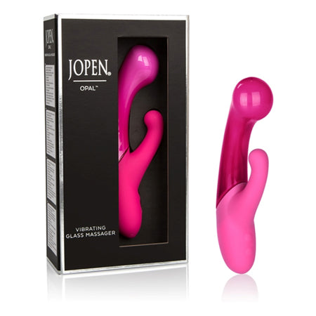 Vibrador Opal Dual Vibrating Glass Massager - Pink - Cake Sex Shop