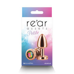 Plug Anal Rear Assets - Petite - Rose Gold - Rainbow - Cake Sex Shop