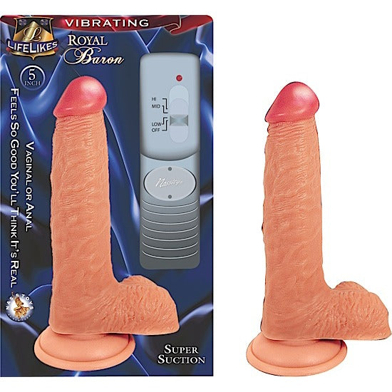 Dildo Vibrating Royal Baron - 13 cm - Cake Sex Shop