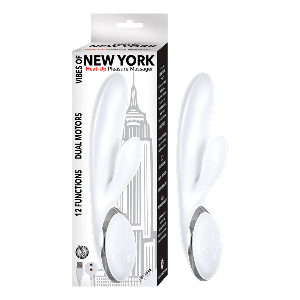 Vibes Of New York Heat-Up Pleasure Massager-White - Cake Sex Shop
