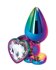 Plug Anal Rear Assets - Multicolor Heart - Medium - Clear - Cake Sex Shop 2