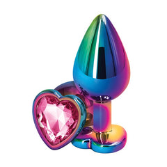 Plug Rear Assets - Multicolor Heart - Small - Pink - Cake Sex Shop